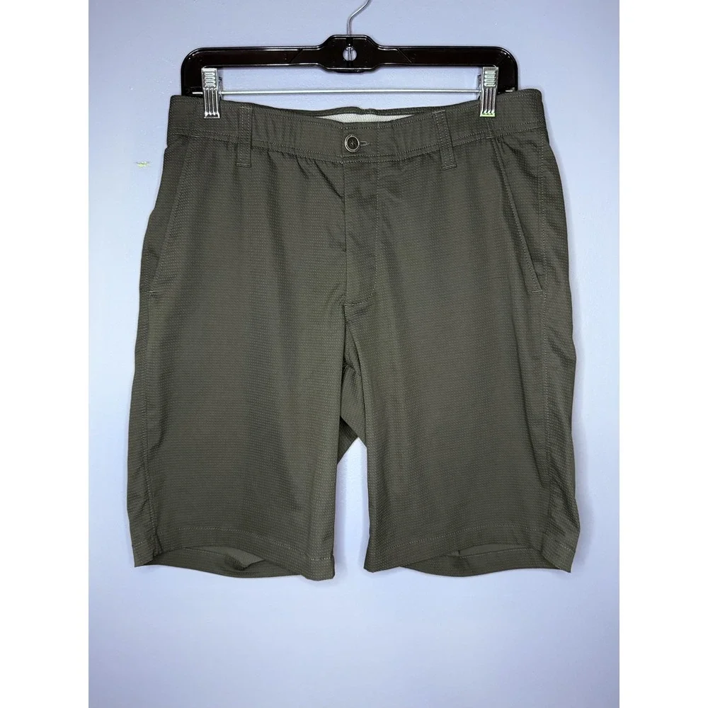 Under Armour Match Play Vented Golf Shorts Mens 32 Green Chino Performance Light